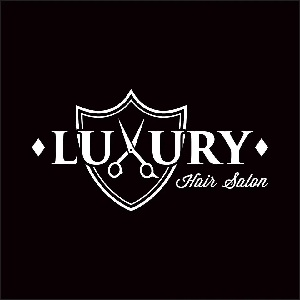 logotipo luxury hair salon