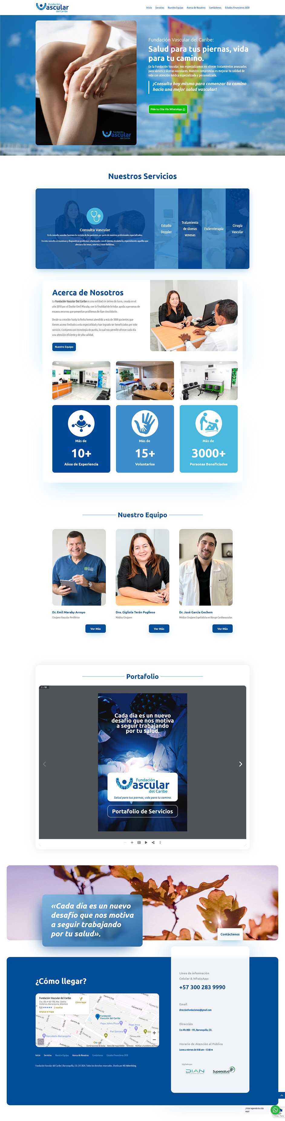 Diseño Profesional de Páginas Web 37 Fundación Vascular del Caribe