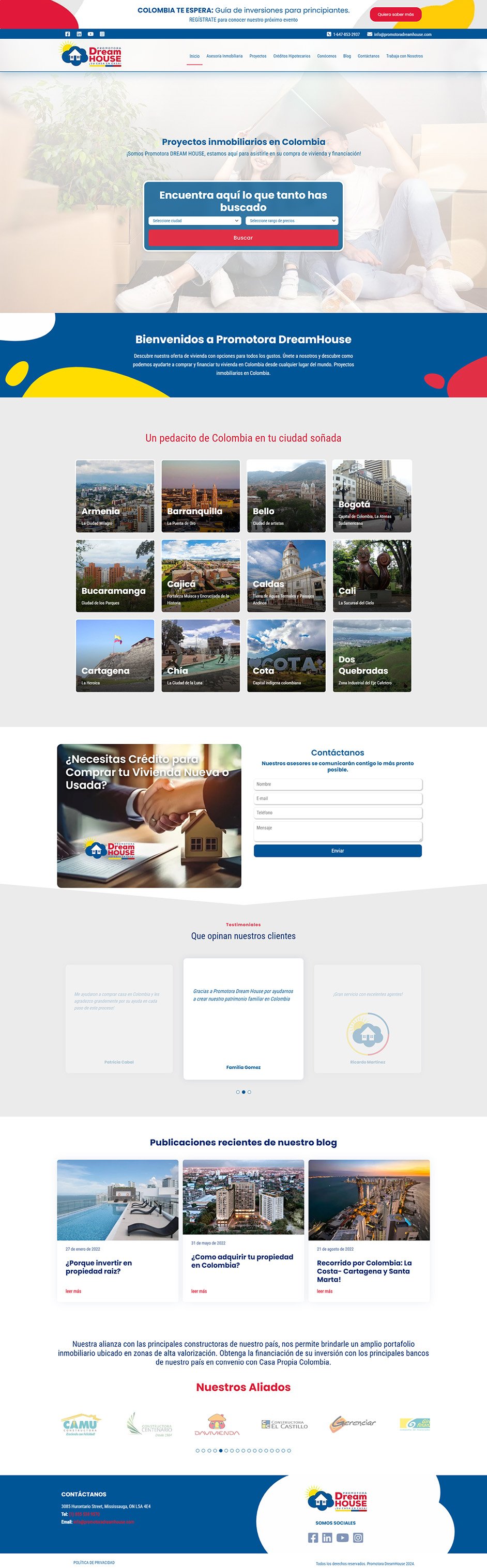 Diseño Profesional de Páginas Web 34 Promotora DreamHouse